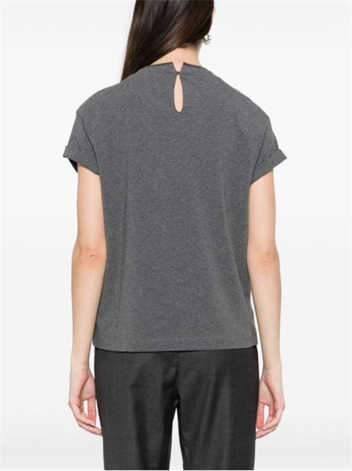 T-shirt con dettaglio Monile BRUNELLO CUCINELLI | M0T18BD200CV563